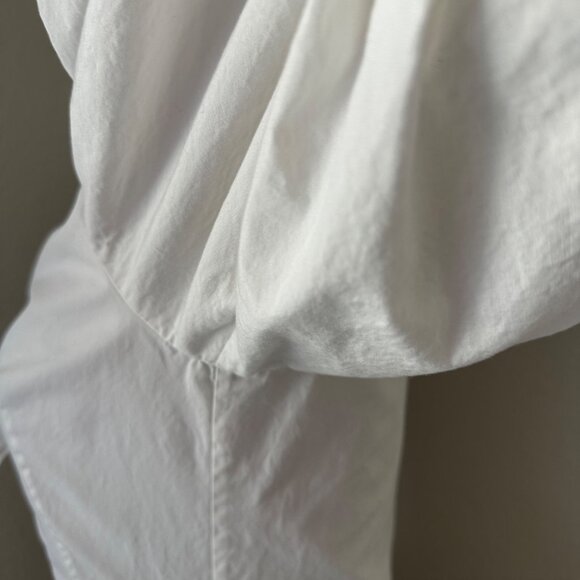 Rotate Birger Christensen Organic Cotton A Line Mini Dress Cutout Minimalist Whi - Picture 6 of 15